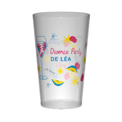 Gobelet personnalisé Divorce Party Coloré