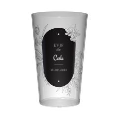 Gobelet personnalisé pour EVJF Noir & Blanc