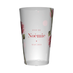 Gobelet personnalisé pour EVJF Oeillets roses