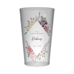 Gobelet personnalisé pour EVJF Losange & Fleurs