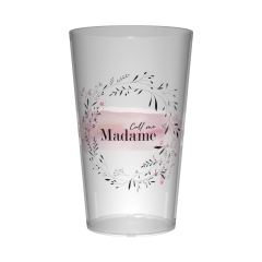 Gobelet personnalisé pour EVJF Couronne & Fleurs Noires