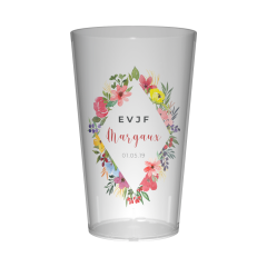 Gobelet personnalisé pour EVJF Losange de fleurs