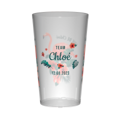 Gobelet personnalisé EVJF Flamant Rose