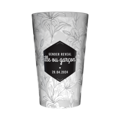 Gobelet personnalisé Gender Reveal Fleurs