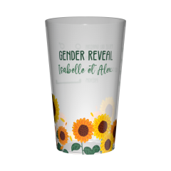 Gobelet personnalisé Gender Reveal Tournesol