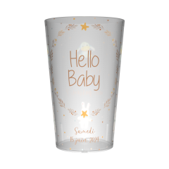 Gobelet personnalisé Gender Reveal Hello Baby
