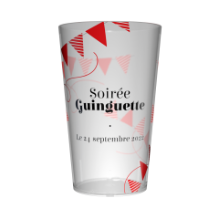 Gobelet personnalisé Guinguette Guirlande Rouge