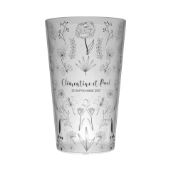 Gobelet personnalisé Mariage Dessin Fleur