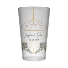 Gobelet personnalisé Mariage Boule Dorée