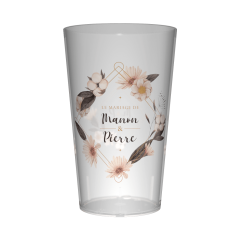 Gobelet personnalisé Mariage Losange de Fleurs