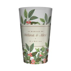 Gobelet personnalisé Mariage Feuilles & Baies