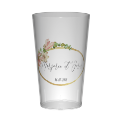Gobelet personnalisé Mariage Cercle Fleuri