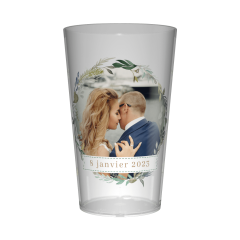 Gobelet personnalisé Mariage Couronne de Fleurs Photo