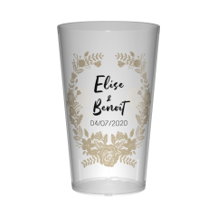 Gobelet personnalisé Mariage Couronne de Fleurs