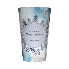 Gobelet personnalisé Mariage Bleu