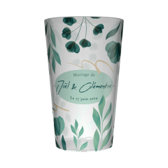 Gobelet personnalisé Mariage Fleurs Vertes