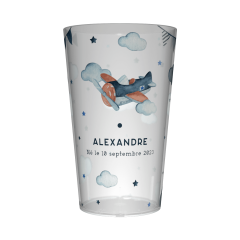 Gobelet personnalisé Naissance Avion
