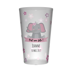 Gobelet personnalisé Naissance Elephant