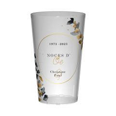 Gobelet personnalisé Noces d'Or & Eucalyptus
