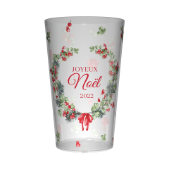 Gobelet personnalisé Noël Décoration & Houx