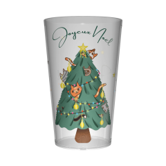 Gobelet personnalisé Noël Bouteille Sapin