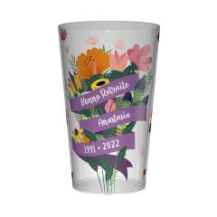 Gobelet personnalisé Retraite Bouquet Fleurs