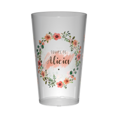Gobelet personnalisé pour EVJF Fleurs Roses