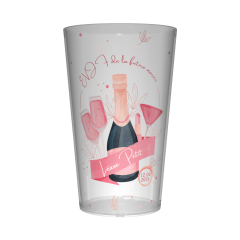 Gobelet personnalisé pour EVJF Champagne Rose