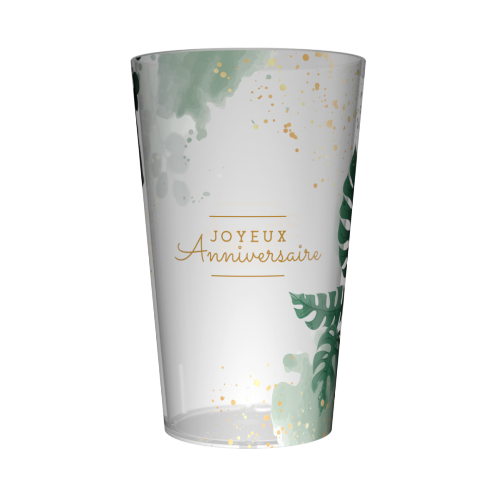 Gobelet Personnalisé Anniversaire Monstera par Gobelets.com