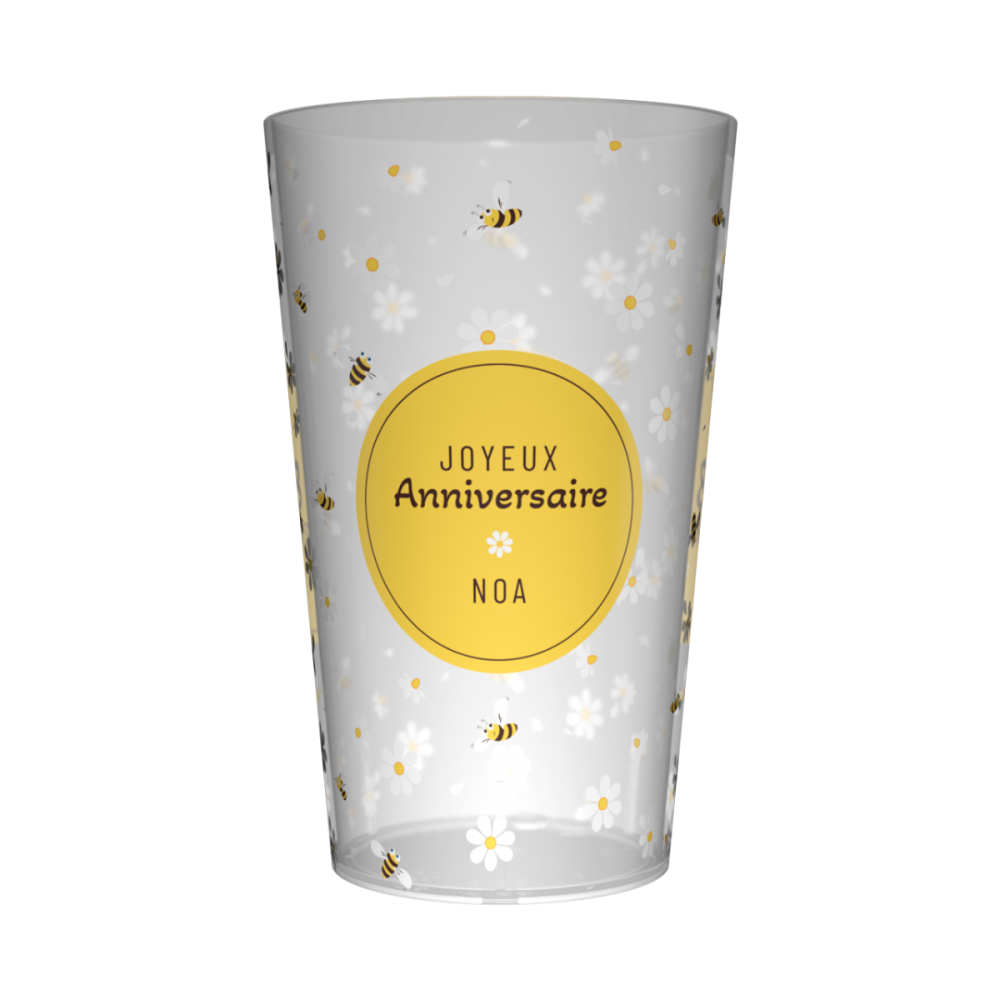 Gobelet Personnalisé Anniversaire Paquerette par Gobelets.com