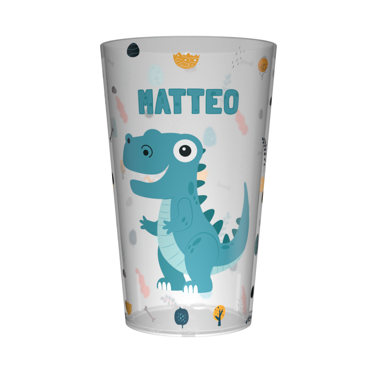 Gobelet personnalisé Enfant Dino Bleu