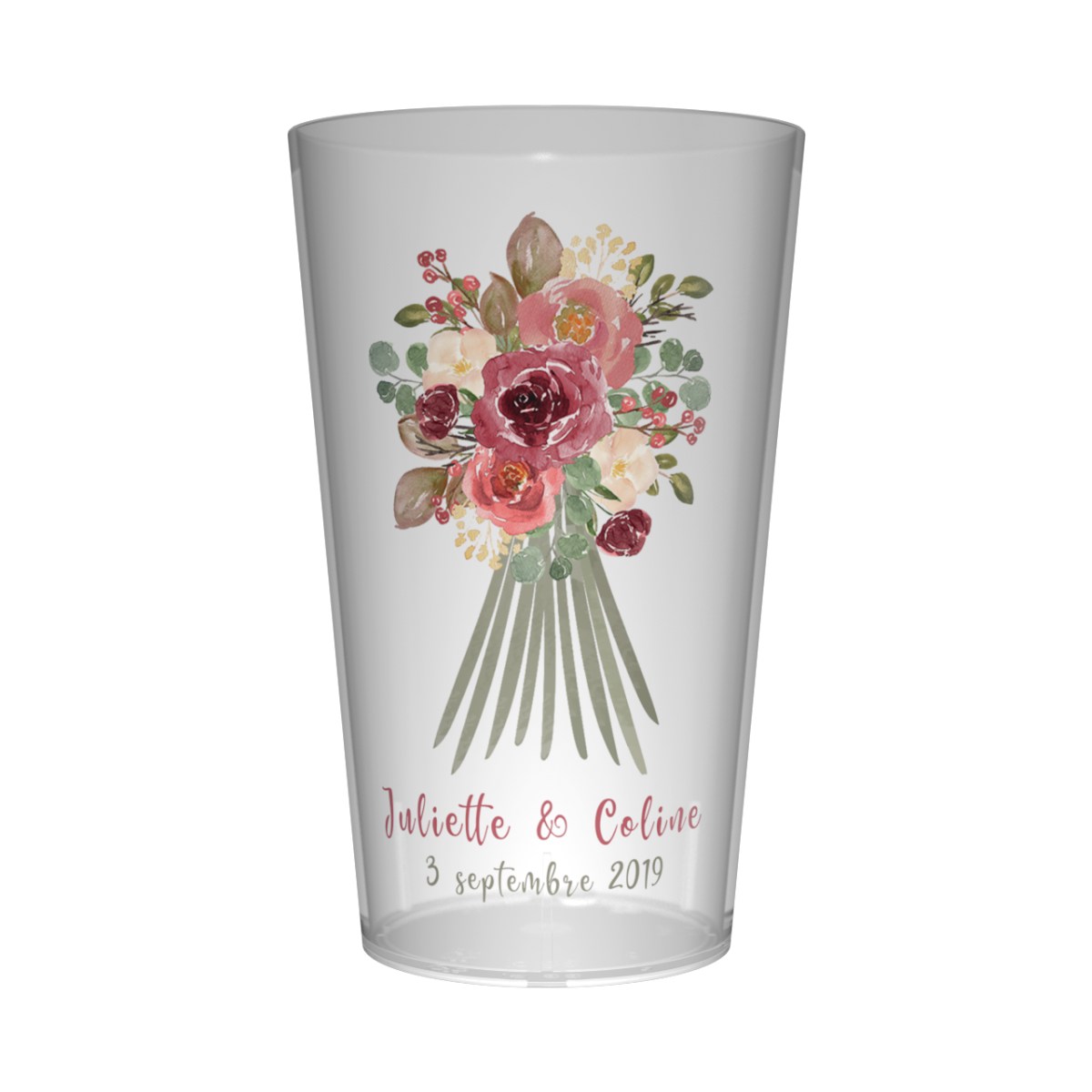 Gobelet Mariage Bouquet de fleurs