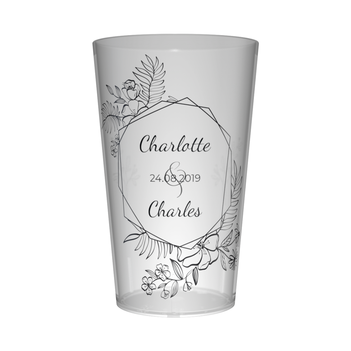 Gobelet personnalisé Mariage Design épuré