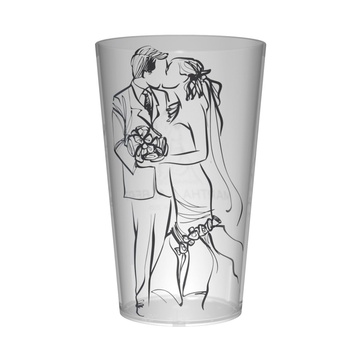 Gobelet personnalisé Mariage Couple Dessin