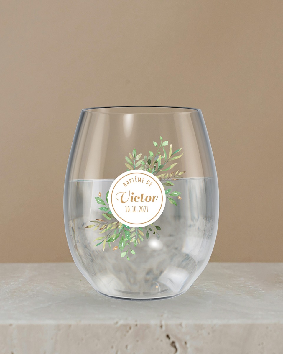 verre eau personnalisé