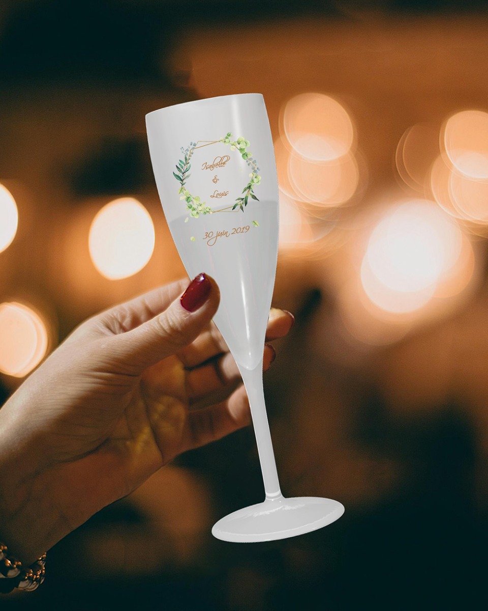 verre à vin personnalisé en plastique